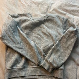 gray crewneck